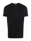 Tom Ford Black Stretch Cotton Crew Neck T-shirt In Black