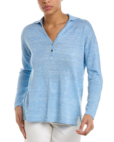 J.mclaughlin Kaylani Linen Sweater In Blue