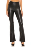 COMMANDO FAUX LEATHER FLARED LEGGING IN BLACK