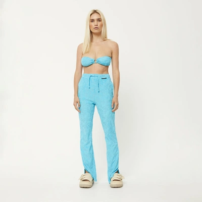 Afends Hemp Terry Pants In Colour-blue