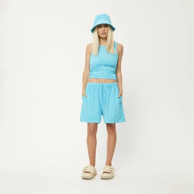 Afends Hemp Terry Shorts In Blue