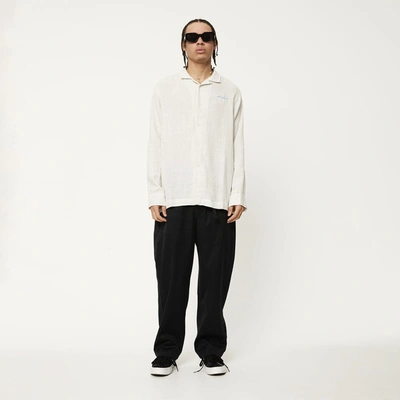 Afends Organic Long Sleeve Shirt In White