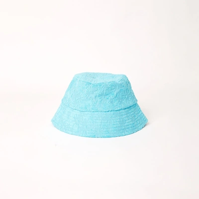 Afends Hemp Terry Bucket Hat In Colour-blue