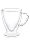 Joyjolt Declan Irish Double Wall Coffee Glass In Clear
