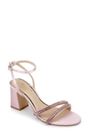 Jewel Badgley Mischka Rosa Ankle Strap Sandal In Pale Pink