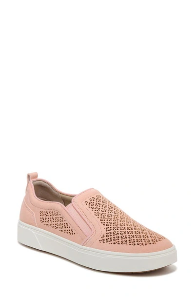 Vionic Kimmie Perforated Suede Slip-on Trainer In Pink