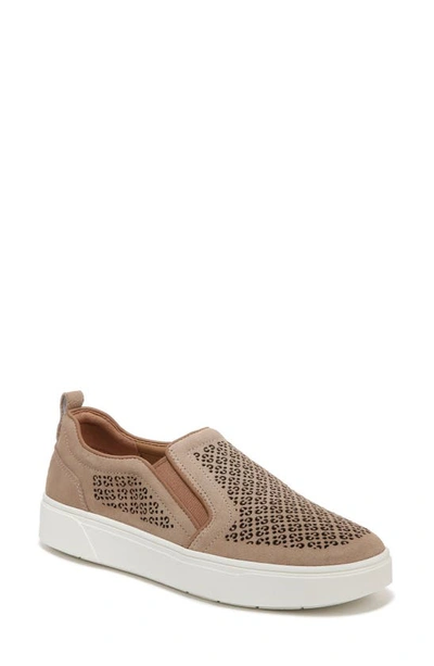 VIONIC KIMMIE PERFORATED SUEDE SLIP-ON SNEAKER