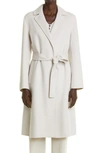 Max Mara Virgin Wool Belted Coat In Ice