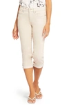 Nydj Marilyn Cuffed Cropped Straight Leg Jeans In Feather