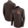 Fanatics Branded Brown Cleveland Browns Tough Minded Quarter-zip Top In Brown