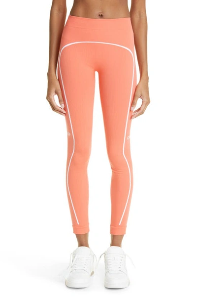 Off-white Athletic Off Stamp Seamless Leggings In Orange