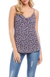 Karen Kane Print Cowl Neck Camisole In Daisy