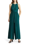 Ted Baker Meriahh Halter Neck Wide Leg Jumpsuit In Dark Green