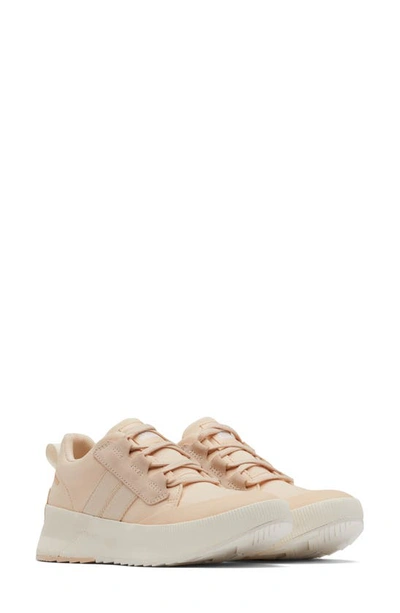 Sorel Out N About Waterproof Low Top Sneaker In White Peach/ Chalk