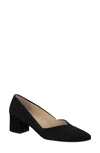 Paul Green Women's Rendi Pointed Toe Slip On Pumps In Black Nature Suede