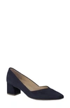 Paul Green Kami Pointed Toe Pump In Blue Suede