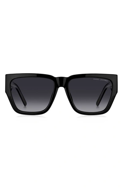 MARC JACOBS 57MM GRADIENT SQUARE SUNGLASSES