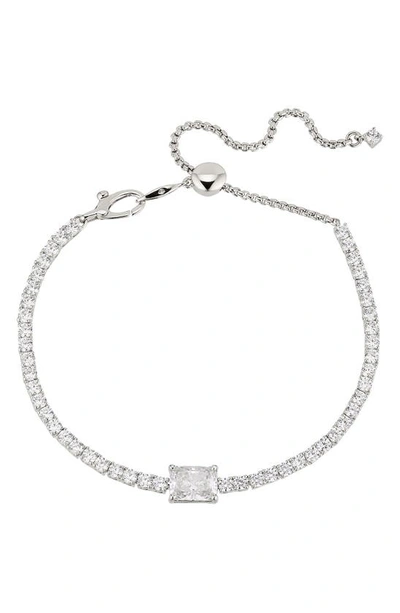 Nadri Emerald Cut Tennis Bracelet In Rhodium