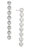 NADRI HEART LINEAR DROP EARRINGS