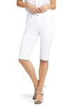 Nydj Side Slit Capri Bike Shorts In Optic White