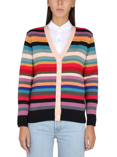 Ps By Paul Smith Ps Paul Smith Wool Cardigan In Multicolour