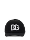 Dolce & Gabbana Cotton Baseball Cap With Dg Embroidery In Black