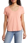 Tommy Bahama Ashby Isles Curve Hem T-shirt In Passion Peach