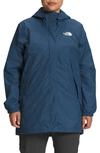 The North Face Antora Waterproof Hooded Parka In Shady Blue