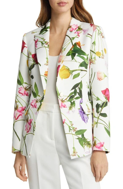 Ted Baker Ziahh Floral Jacket In White