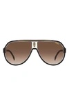 CARRERA EYEWEAR 64MM OVERSIZE GRADIENT AVIATOR SUNGLASSES