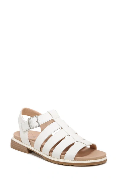 Dr. Scholl's A Ok Gladiator Sandal In White Faux Leather