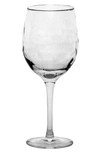 Juliska Puro Red Textured Wine Glass In Clear