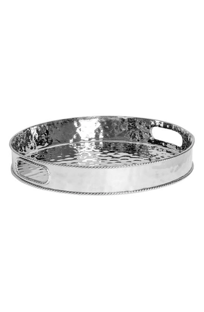 Juliska Graham Round Tray In Silver Metal