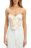 Bardot Lila Bustier Top In Sunny Fl