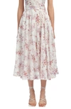 BARDOT GRACIOUS FLORAL MIDI SKIRT