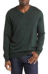 Peter Millar Autumn Crest V-neck Merino Wool Blend Sweater In Balsam