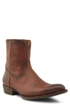 Frye Austin Inside Zip Western Boot In Cognac