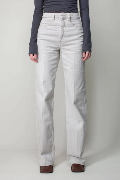 Lemaire High-waisted Denim Pants In Grey