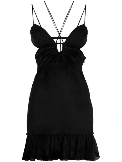 Nensi Dojaka Cut-out Detail Minidress In Black