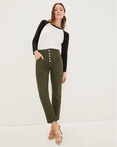 Veronica Beard Arya Straight-leg Pant In Green