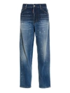 Dsquared2 'boston' Jeans With Faded Wash And Pockets In Blue