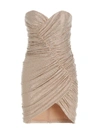 Alexandre Vauthier Crystal Bustier Mini Dress In Beige