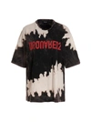 Dsquared2 Mens Tie-dye T-shirt Vintage Black In White/black