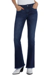 HINT OF BLU FUN MID RISE FRAYED SLIM FLARE JEANS
