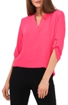 CHAUS SPLIT NECK BLOUSE