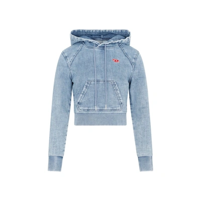 Diesel Jeans Hooded Sweatshirt In Blue