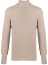 Drumohr Turtleneck Jumper In Beige