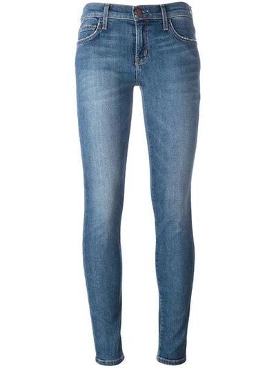 Current Elliott Woman The Stiletto High-rise Skinny Jeans Mid Denim In Blue