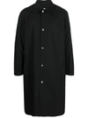 Jil Sander Lightweight Cotton Coat With Back Logo In White