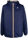 K-way Le Vrai Waterproof Zip Jacket In Blue